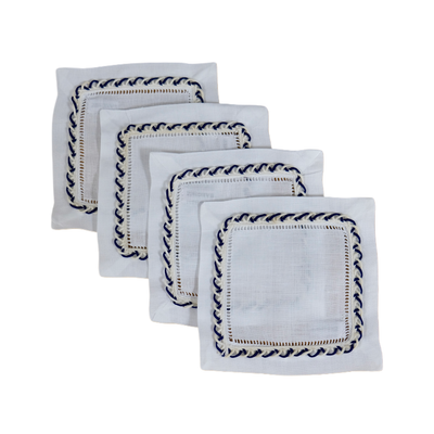 Embroidered Nautical Napkin Set