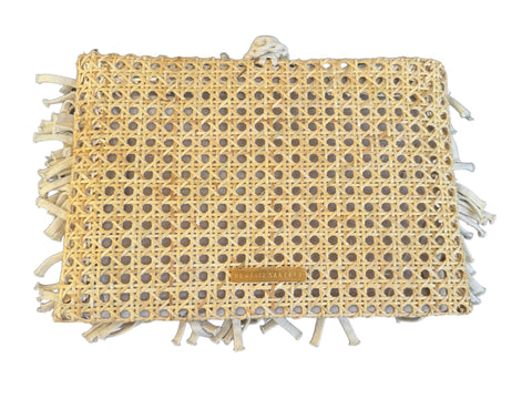 Basic Fringes raffia clutch