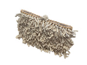 Basic Fringes raffia clutch