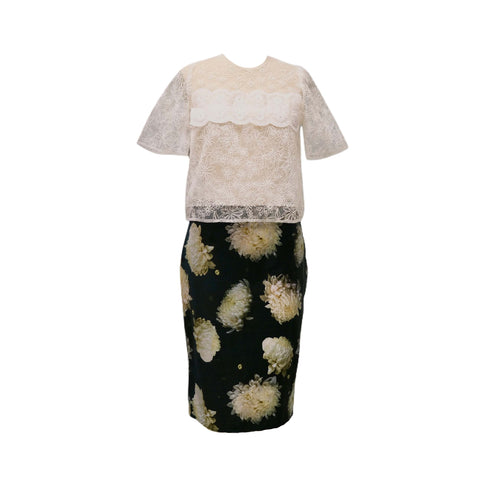 White Chrysanthemums Skirt