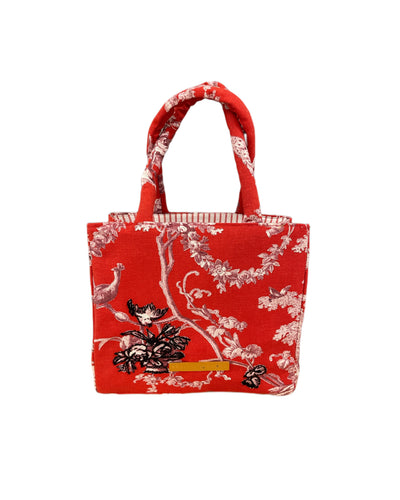 Red Toile Girl mini bag