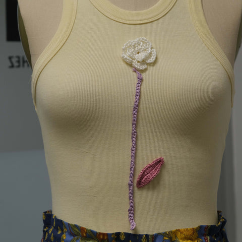 Embroidered Flower Tank Top