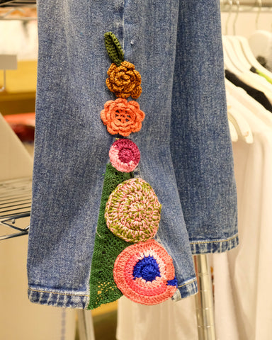 Crochet Flower Jeans