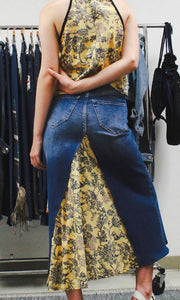 Yellow Toile Rumba Skirt