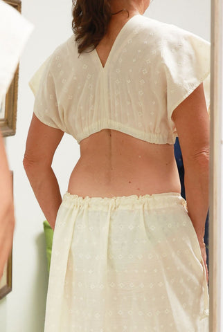 Creamy Eyelet Crop Top