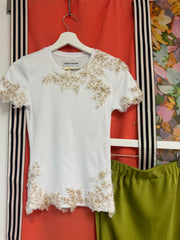 Beaded lace Tee