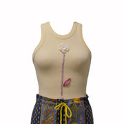 Embroidered Flower Tank Top