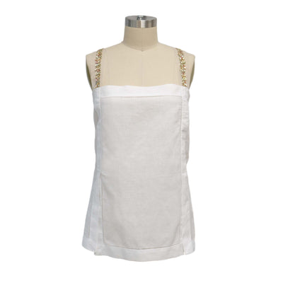 Crystal Strap Linen Top